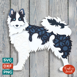 Yakutian Laika SVG | Layered Yakutian Dog Cutting File