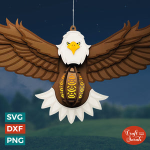 Bald Eagle Lantern SVG