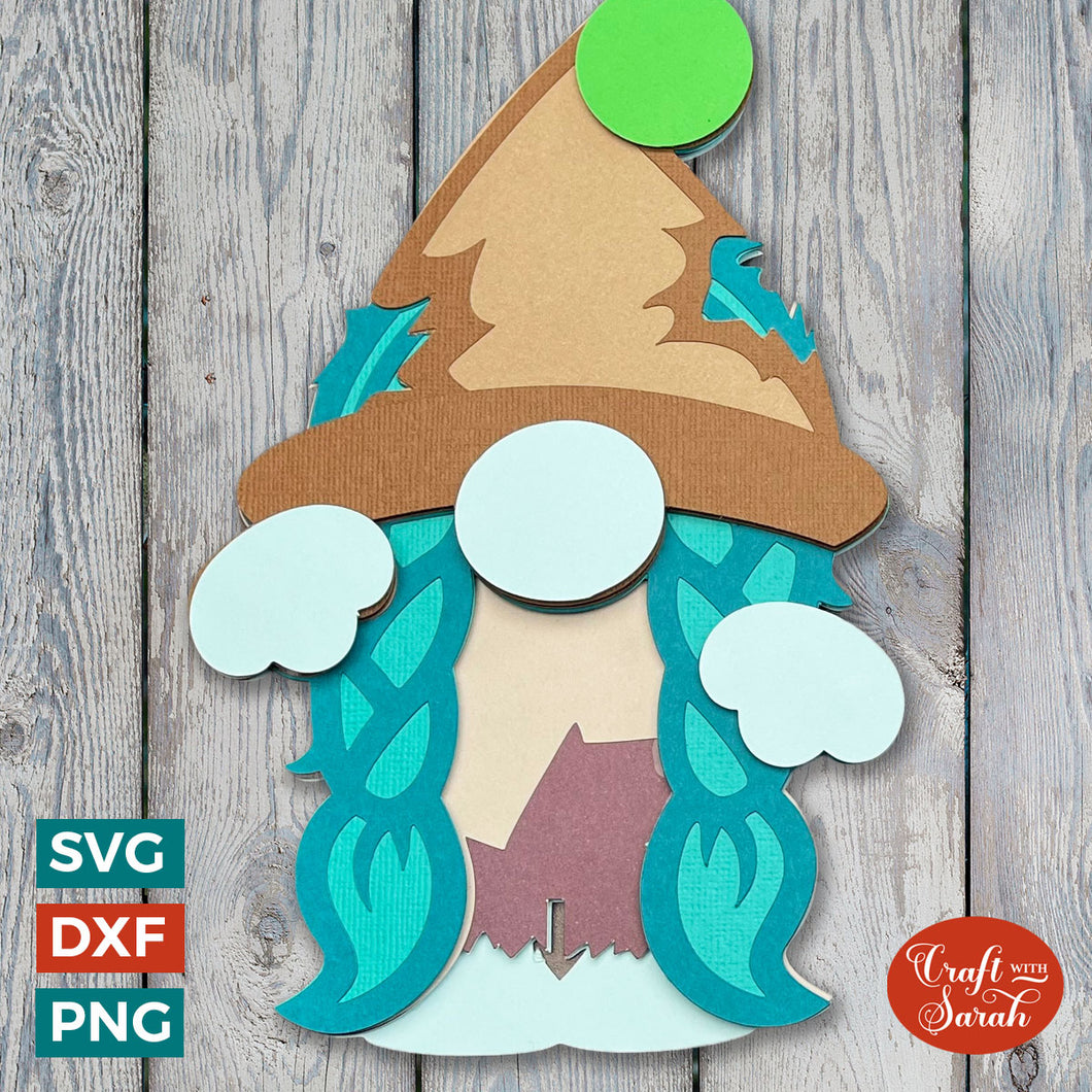 Zombie Gnome SVG | Female Halloween Gnome Cut Files