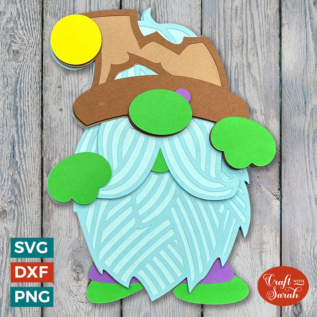 Zombie Gnome SVG | Male Halloween Gnome Cut Files