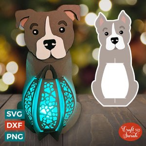 Pitbull Lantern SVG (Pittie, Staffie, Bullie)