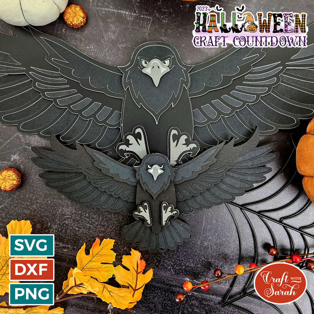 Giant Raven SVG | Off-the-Mat Halloween Raven Cut File