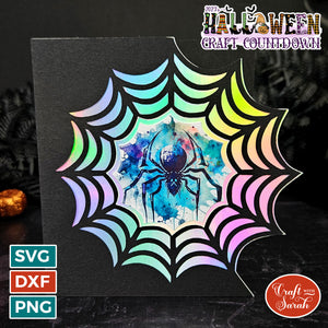 Spider Web Shaped Halloween Card