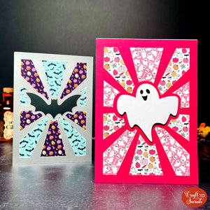 Starburst Card SVGs | Halloween Starburst Greetings Card Cutting Files