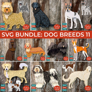 SVG BUNDLE: Layered Dog Breeds Part 11