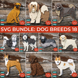 SVG BUNDLE: Layered Dog Breeds Part 18