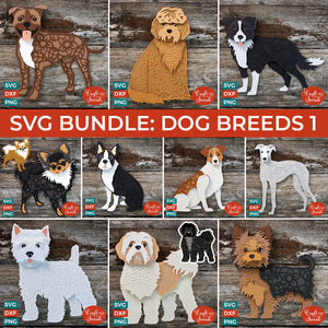 SVG BUNDLE: Layered Dog Breeds Part 1