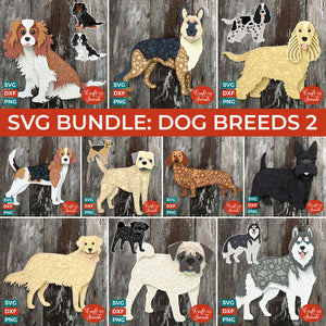 SVG BUNDLE: Layered Dog Breeds Part 2