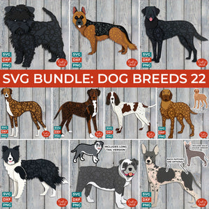 SVG BUNDLE: Layered Dog Breeds Part 22