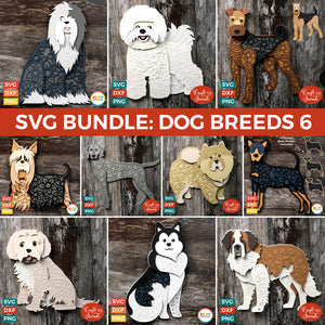 SVG BUNDLE: Layered Dog Breeds Part 6