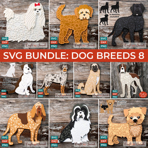 SVG BUNDLE: Layered Dog Breeds Part 8