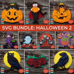 SVG BUNDLE: Layered Halloween SVGs Part 2