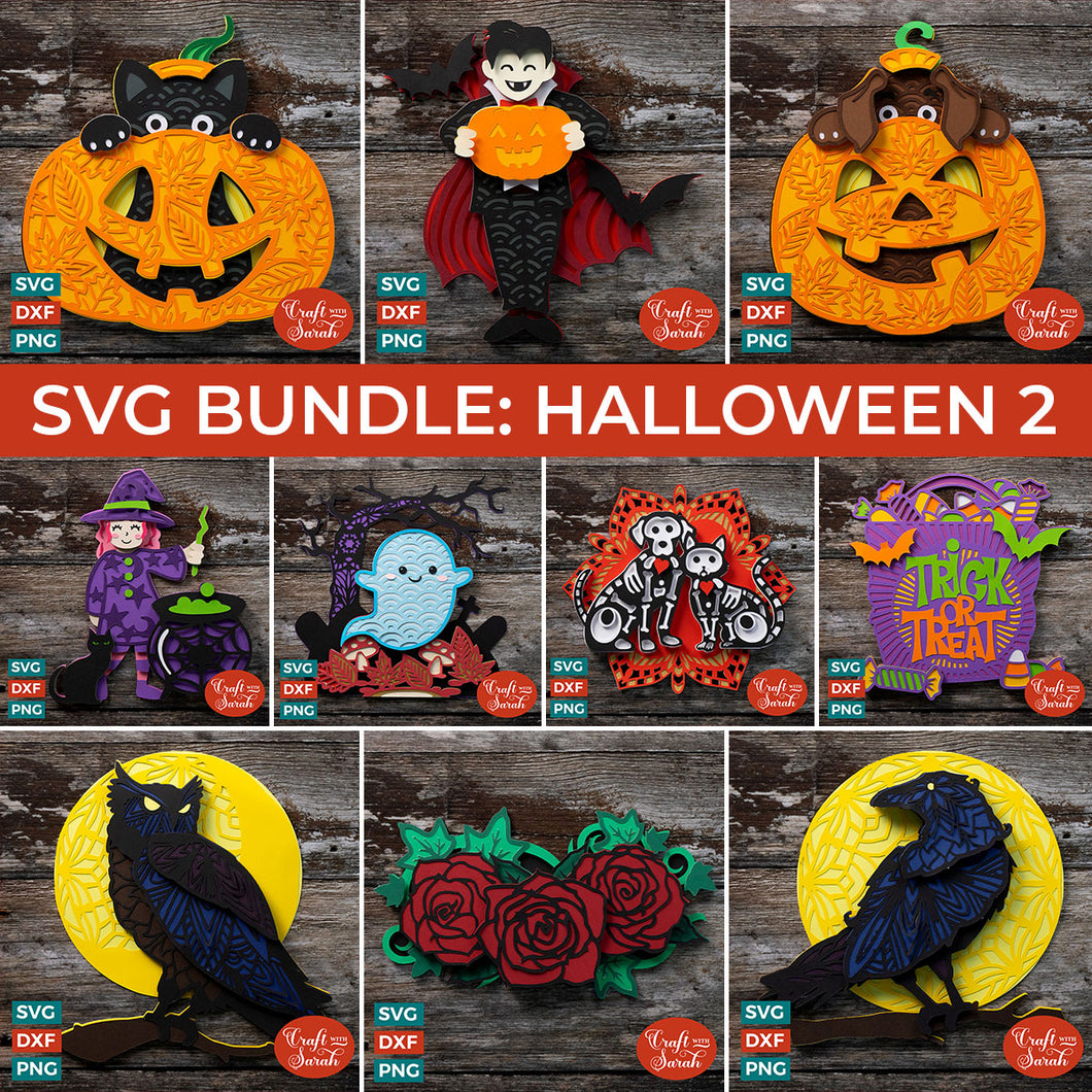 SVG BUNDLE: Layered Halloween SVGs Part 2