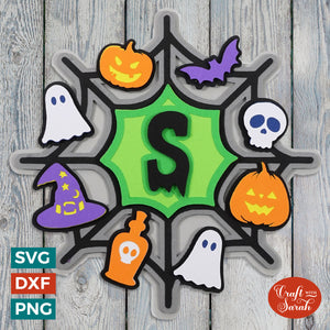 Halloween Monogram SVG | Layered Add-a-Letter Halloween SVG