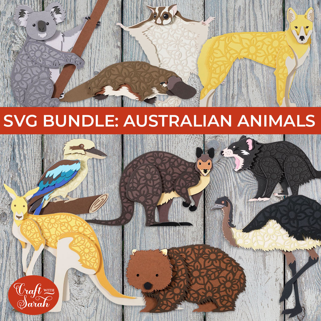 SVG BUNDLE: Layered Australian Animals