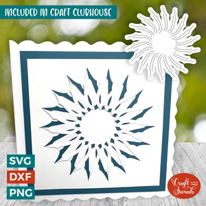 Sunburst Paper Cut Card | Cut & Tuck Greetings Card 1