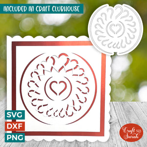 Heart Circle Paper Cut Card | Cut & Tuck Greetings Card 4