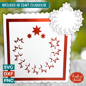 Star Circle Paper Cut Card | Cut & Tuck Greetings Card 9