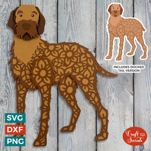 Vizsla SVG | Layered Wirehaired Vizsla Dog Cutting File