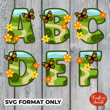 Load image into Gallery viewer, Spring Layered Alphabet | A-Z &amp; 0-9 Alphabet SVGs
