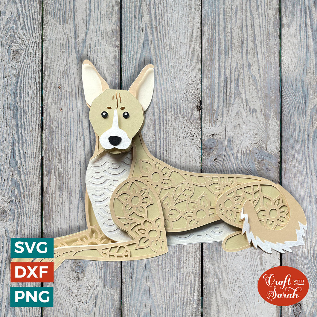 American Dingo SVG | Layered Carolina Dog Cutting File