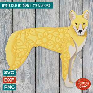 Australian Dingo SVG | 3D Layered Dingo Cut File