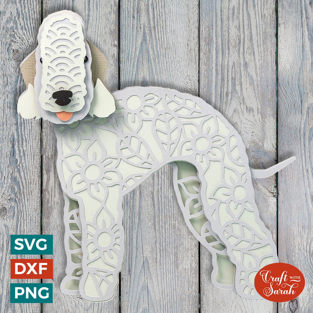 Bedlington Terrier SVG | Layered Bedlington Dog Cutting File