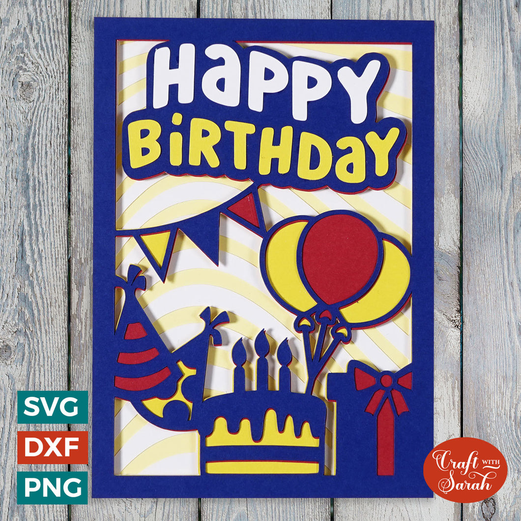 Birthday Celebration Card | Layered Birthday Greeting Card