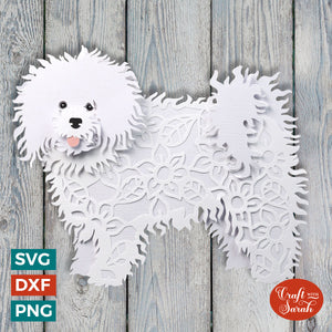 Bolognese SVG | Layered Bolognese Dog Cutting File