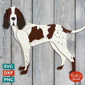 Bracco Italiano SVG | Layered Italian Pointer Dog Cutting File