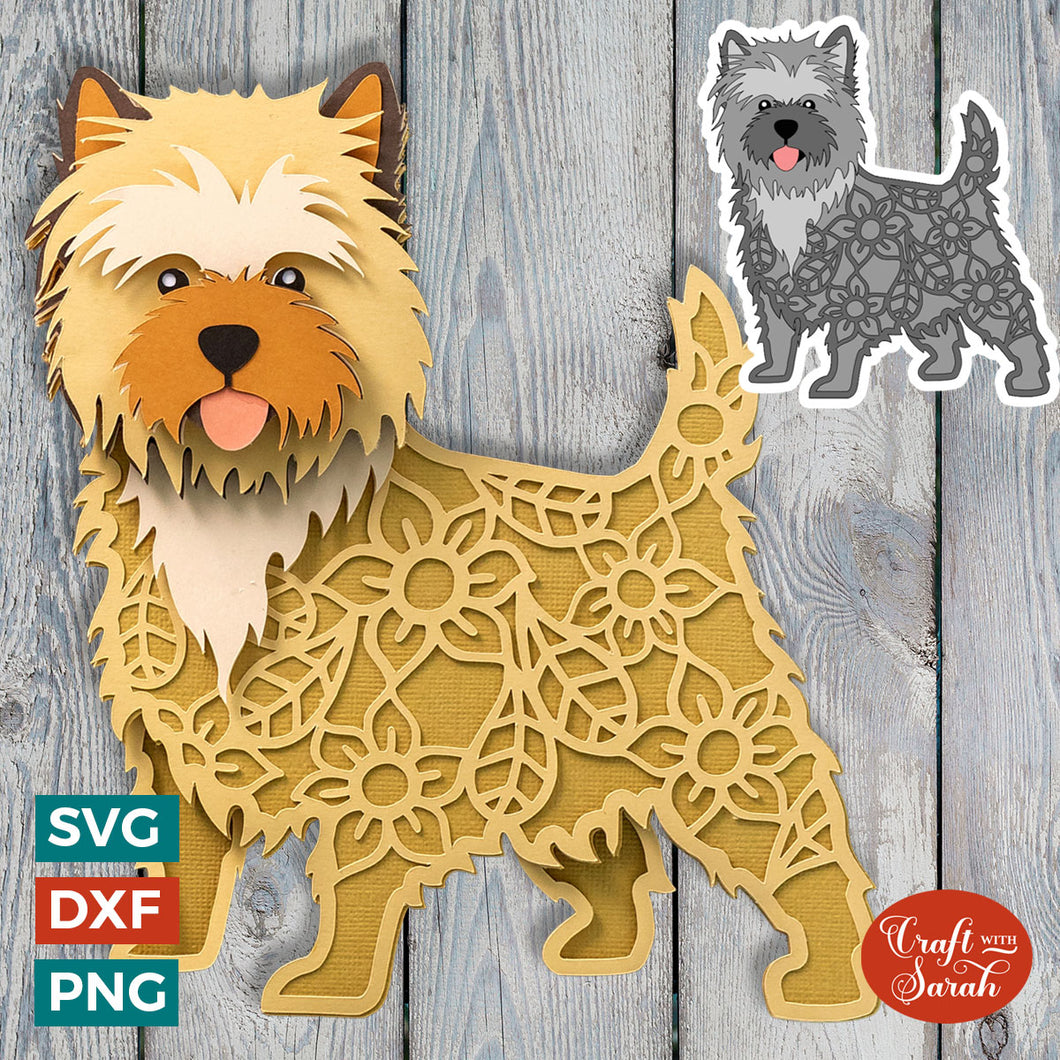 Cairn Terrier SVG | Layered Cairn Terrier Cutting File