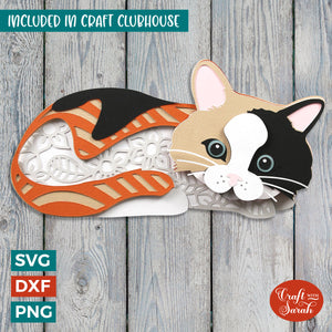 Calico Kitten SVG | Layered Calico Kitten Cutting File