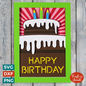 Big Cake Birthday Card | Layered Birthday Greeting Card