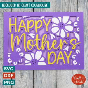 Mother's Day Greetings Card | Mother's Day Card SVG