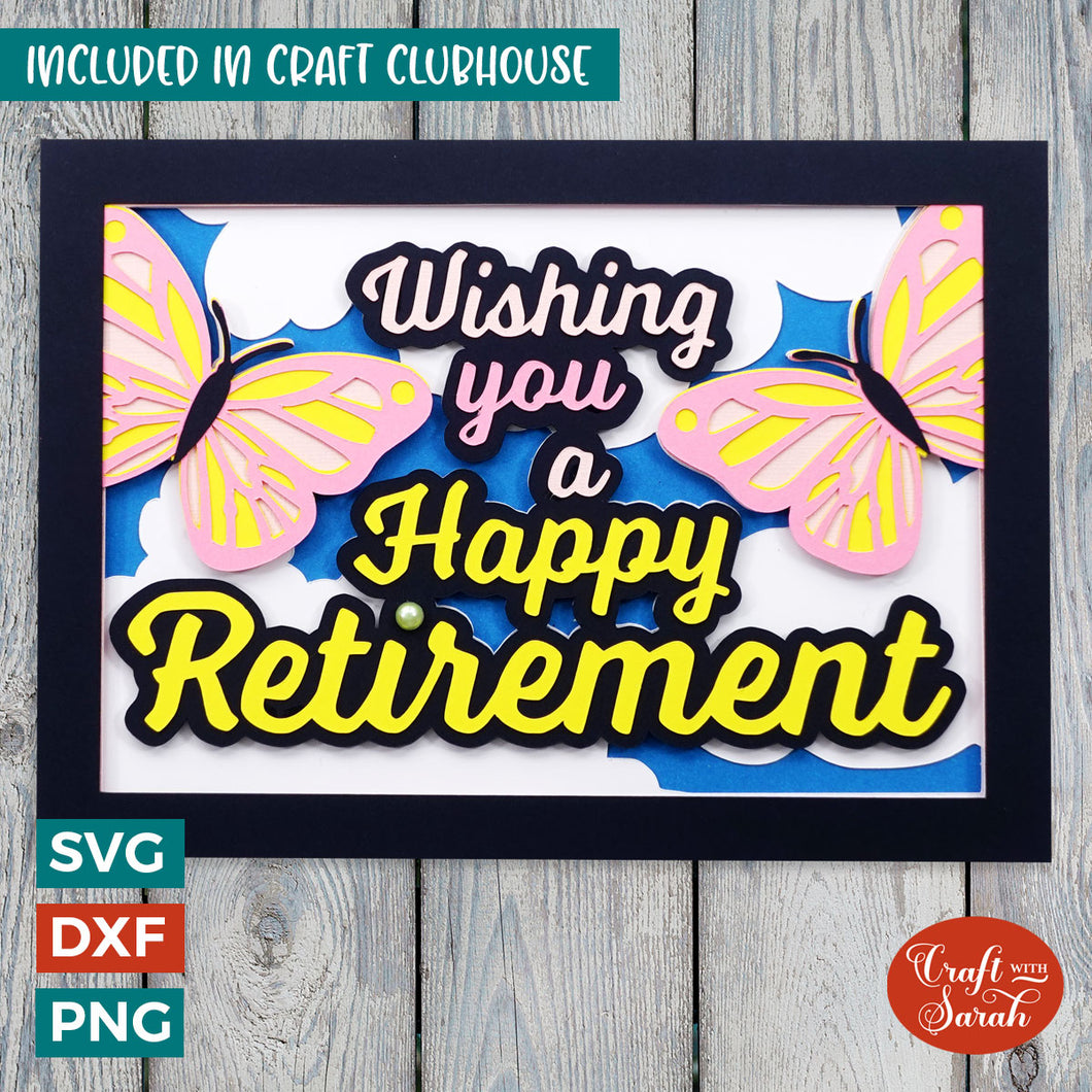 Retirement Butterflies Card | Wishing you a Happy Retirement
