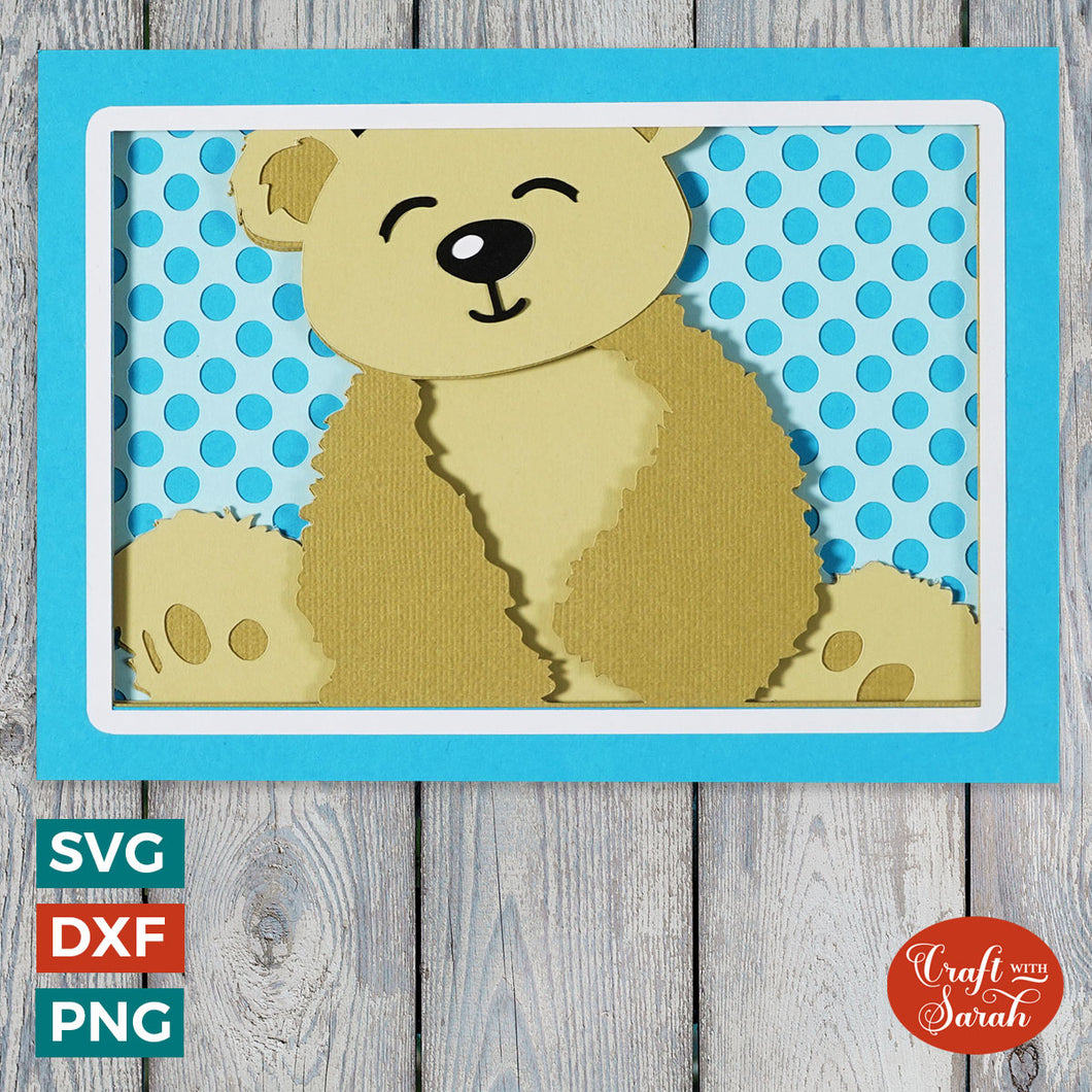 Teddy Bear Greeting Card | Layered Greeting Card
