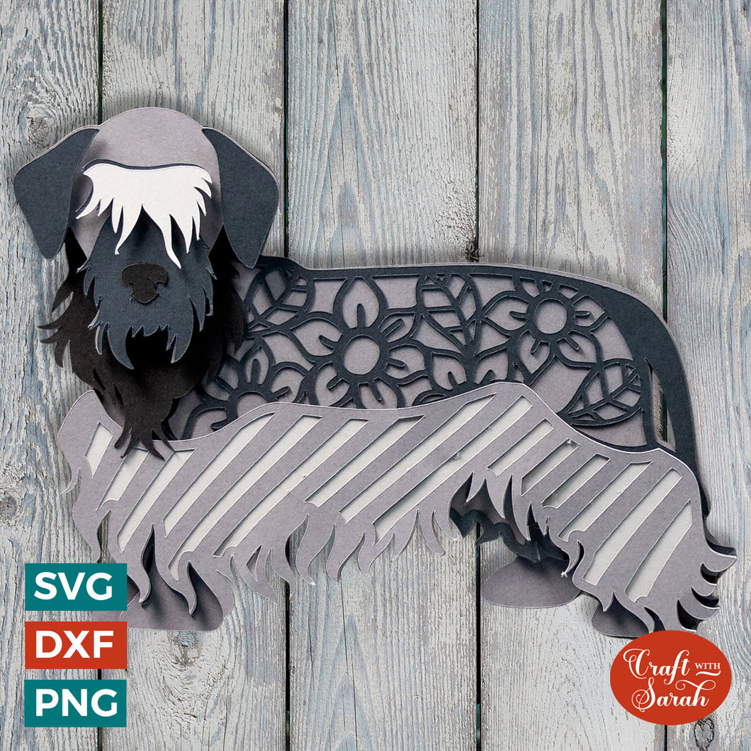 Cesky Terrier SVG | Layered Czech Terrier / Bohemian Terrier Cutting File