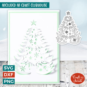 Christmas Tree Card | "Cut & Fold" Greetings Card 28