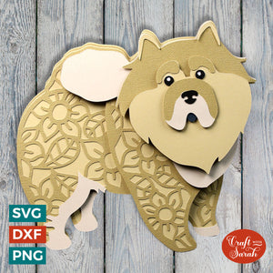 Chow Chow SVG | Layered Chow Chow Dog Cutting File