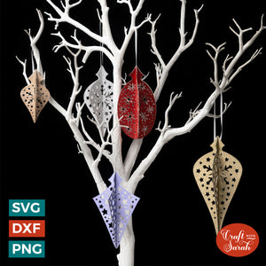 3D Christmas Ornaments | Christmas Bauble SVGs