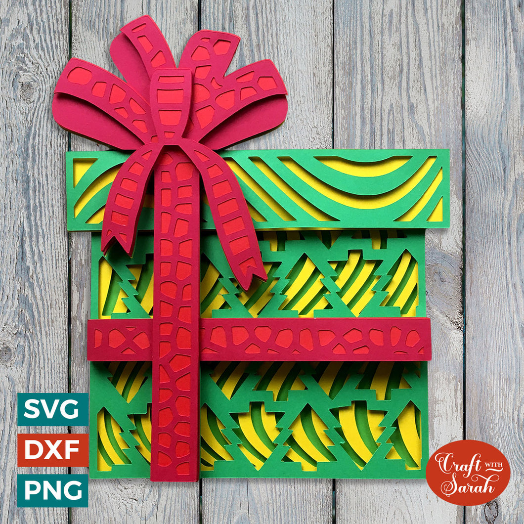 Christmas Gift SVG | Layered Christmas Present Cutting File