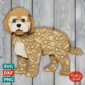 Cockapoo SVG | Layered Cocker Spaniel x Poodle Cutting File