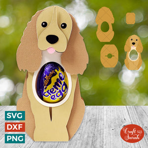 Cocker Spaniel Egg Holder SVG | Easter Cocker Spaniel Chocolate Egg Holder