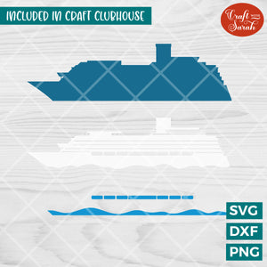 Cruise Ship SVG | Vinyl Version