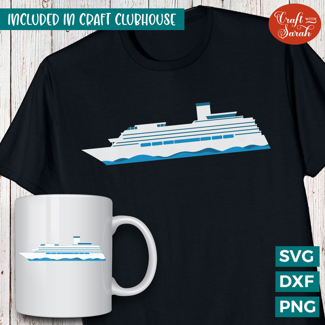Cruise Ship SVG | Vinyl Version