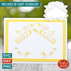 Leaves & Conkers Cut & Tuck Card SVG | Cut & Tuck Greetings Card 16