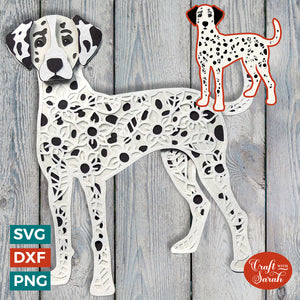 Dalmatian Dog SVG | Layered Dalmatian Cutting File