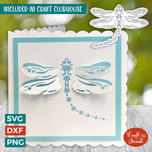 Popout Dragonfly Card | "Cut & Fold" Greetings Card 8