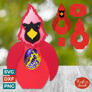 Cardinal Egg Holder SVG | Easter Cardinal Chocolate Egg Holder