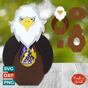 Eagle Egg Holder SVG | Easter Eagle Chocolate Egg Holder